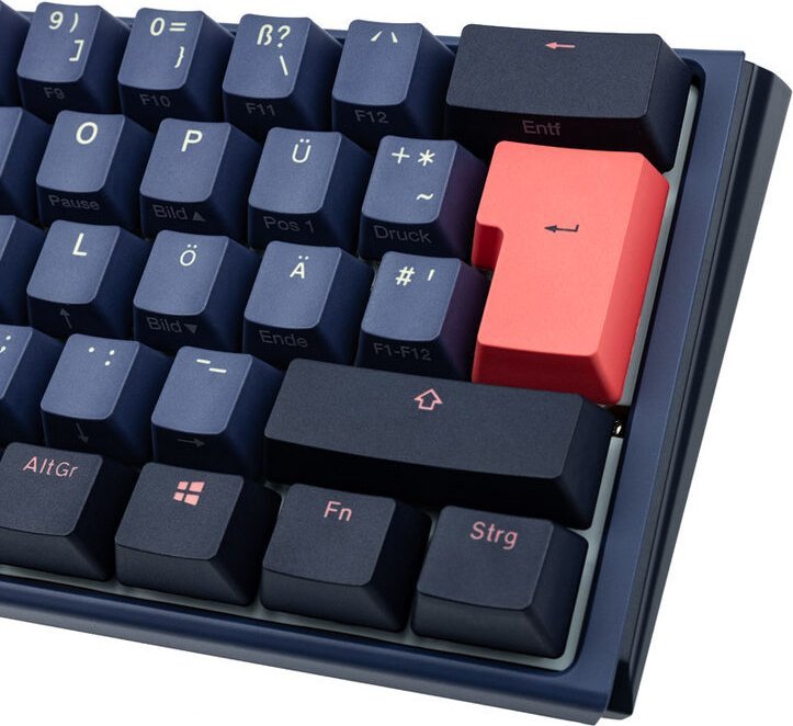 Tastierë gaming Ducky One 3 Mini Cosmic Blue, 60%, RGB, Cherry MX Ergo Clear