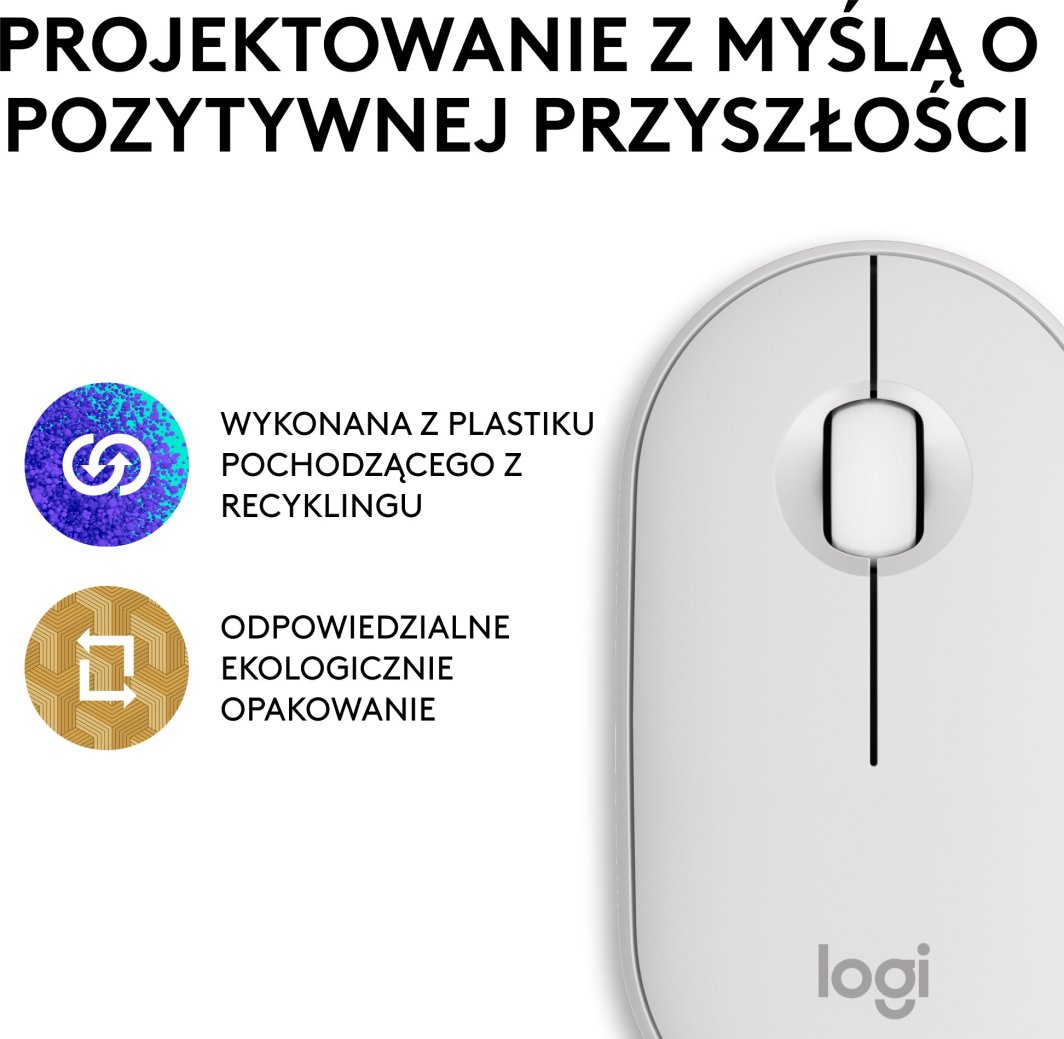 Maus Logitech Pebble 2 M350s, i bardhë