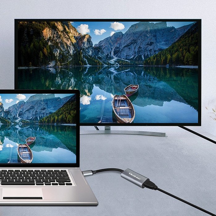 Adapter USB C në HDMI 4K, 60Hz, trup alumini, ngjyrë grafit