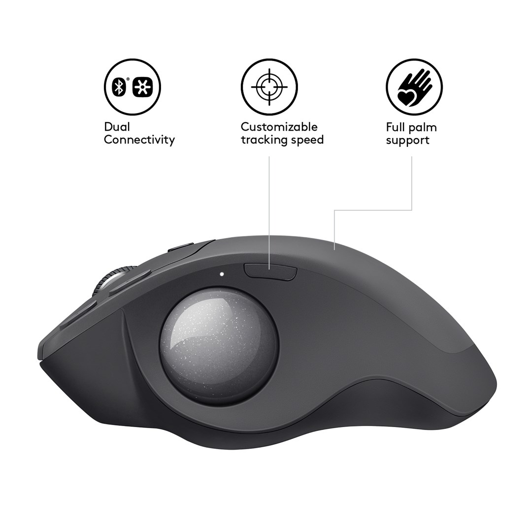 Maus Logitech MX Ergo, RF Wireless+Bluetooth, ergonomik, i zi