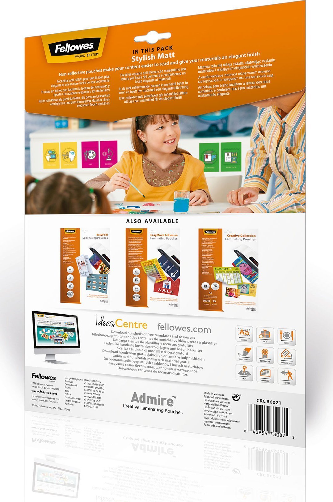 Futëza laminuese Fellowes, A4 216 x 303 mm, 80 mikron, matte