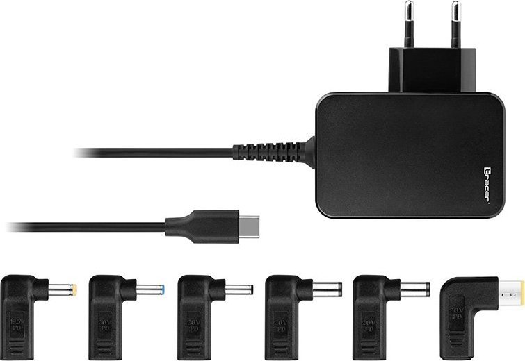 Универзален адаптер за лаптоп Tracer Prime, 65W, 7 во 1, црн