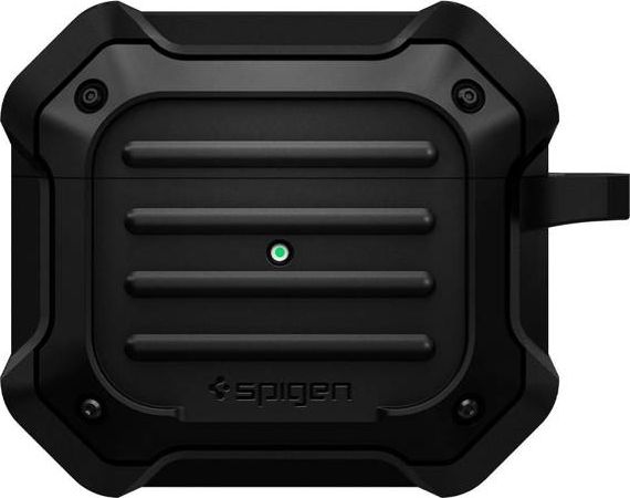 Futrollë mbrojtëse Spigen Tough Armor për Apple AirPods 3, me karabinë, e zezë