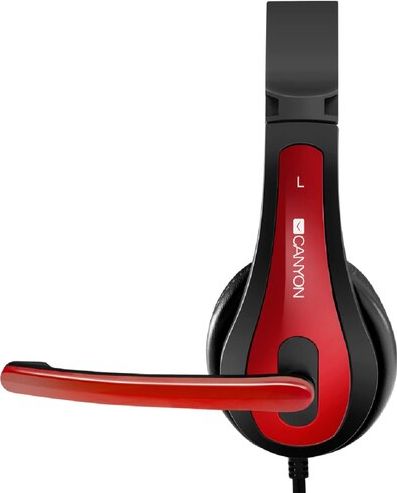 Kufje gaming Canyon HSC-1 CNS-CHSC1BR, 3.5mm, me mikrofon, të kuqe