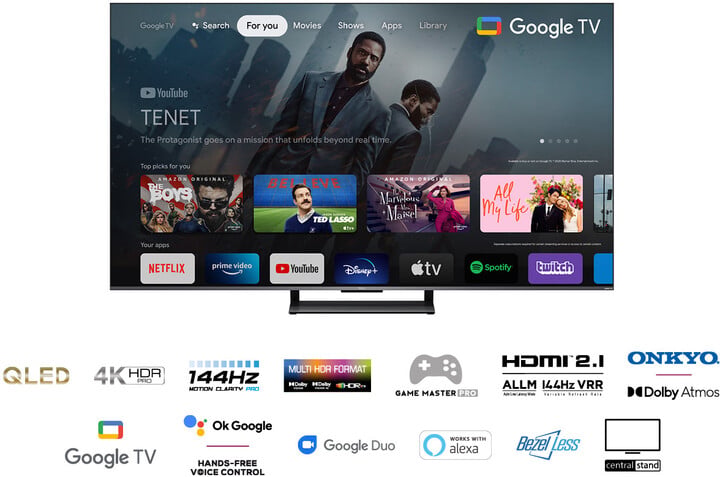 Televizor TCL 75C735, 75" (189cm), 4K UHD, titan