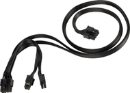 Adapter energjie SilverStone, EPS 8 pin në 4+4 pin, i zi
