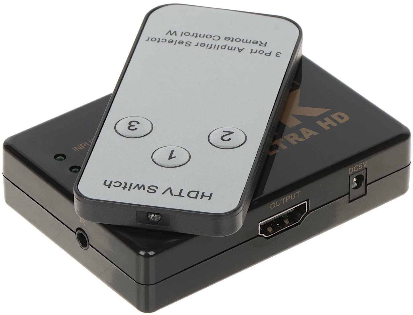 Ndërrues HDMI Unitek HDMI SW 3/1 IR 4K, 3 porta, 4K, i zi