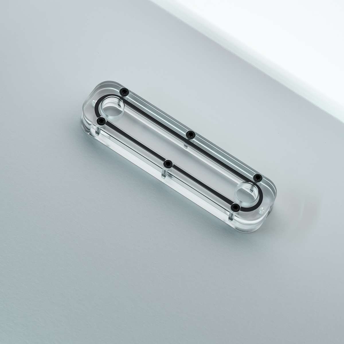 Rezervuar ftohjeje uji Stealkey Customs Cubetube, 120mm, akrilik, transparent