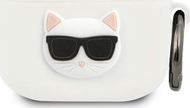 Kapak mbrojtës Karl Lagerfeld KLACA3SILCHWH për AirPods 3, silikon, e bardhë