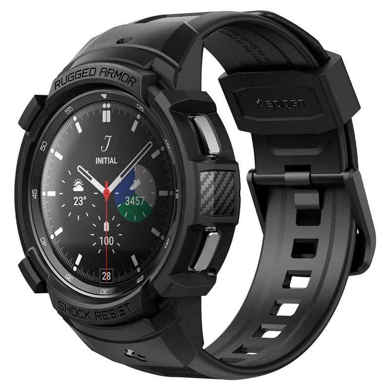Mbështjellëse për Samsung Galaxy Watch 4 Classic (46mm) Spigen Rugged Armor Pro, e zezë
