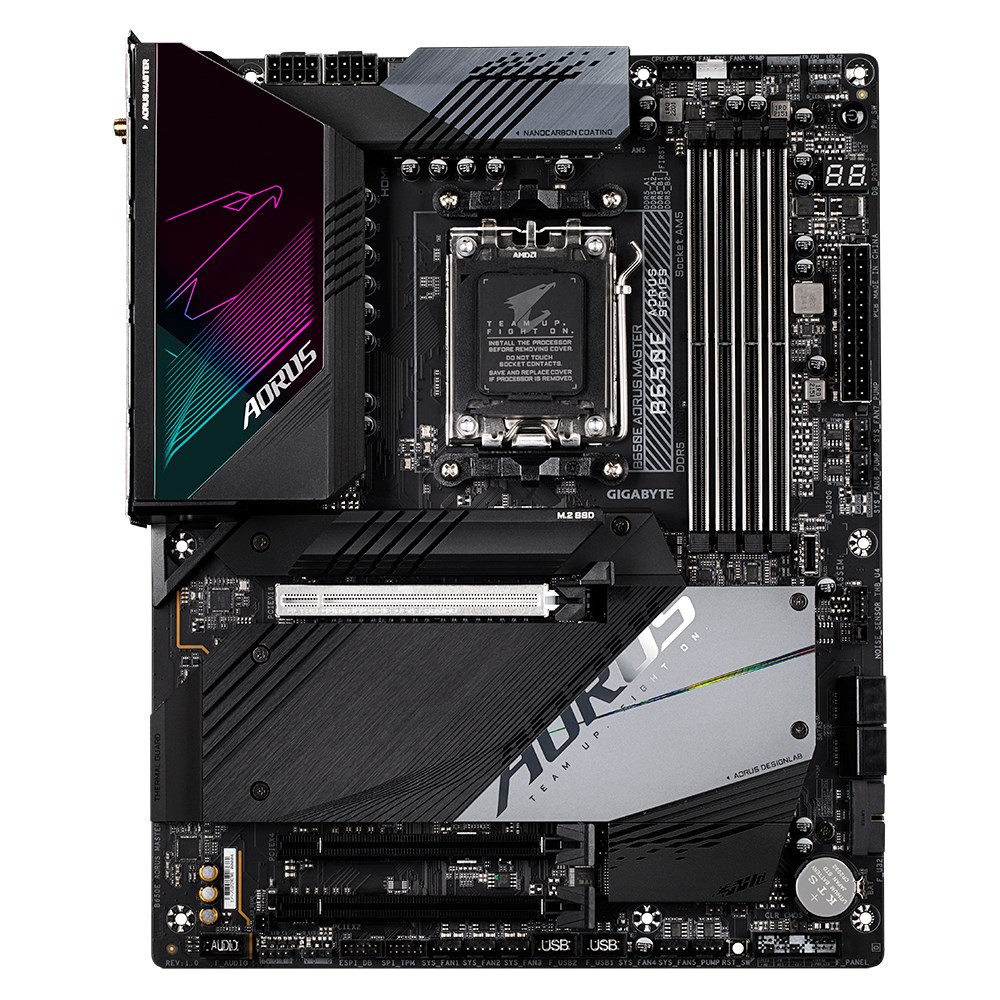 Pllakë amë Gigabyte B650E AORUS MASTER, AM5, DDR5 8000MHz, Wi-Fi 6E, e zezë