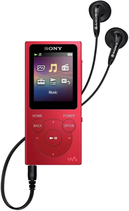 MP3 player Sony NW-E394L, 8GB, i kuq