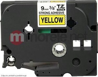 Rrip etiketuese Brother TZe S621, 9mm, 8m, i verdhë me shkrim të zi
