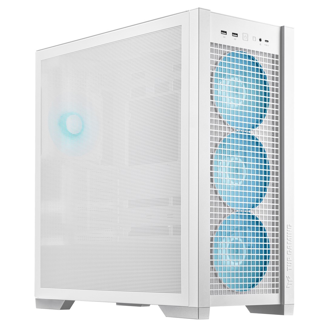 Kuti kompjuteri Asus TUF Gaming GT302 TG ARGB, ATX, xham i temperuar, e bardhë