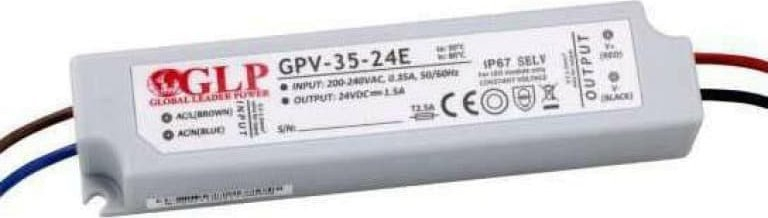 Furnizues energjie LED Global Leader Power GLP, 24V DC 35W, i papërshkueshëm nga uji IP67