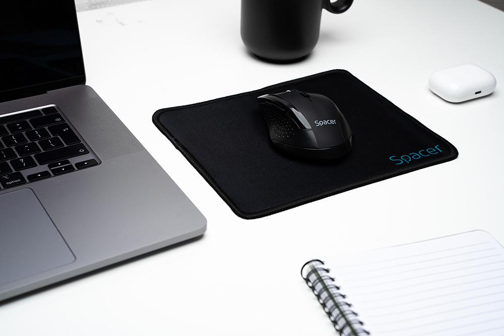 Mousepad Spacer SP-PAD-S, i vogël, i zi
