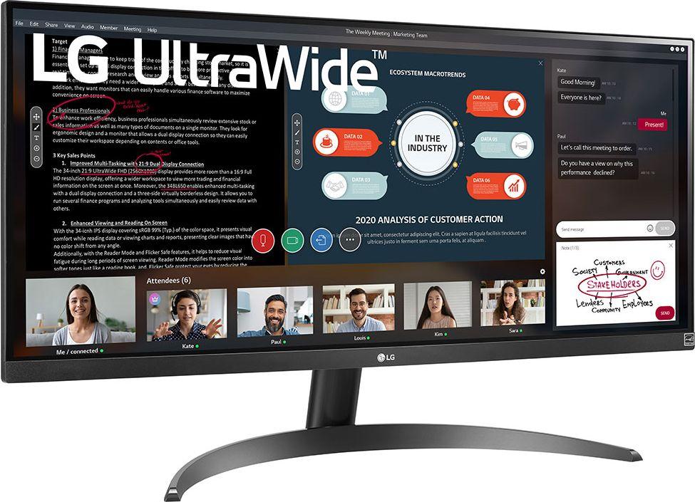 Monitor LG UltraWide 29WP500-B, 29'', 2560 x 1080 (UWHD), 75 Hz, i zi