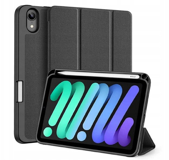 Mbulesë tablette DUX DUCIS Trifold, për iPad Pro 11 iPad Air 13 iPad Mini 6/7 iPad 10/11 2025, me mbajtëse stylus, Auto Sleep/Wake, gri