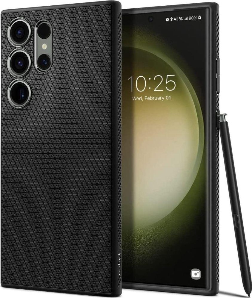 Mbulesë telefoni Spigen Liquid Air, Samsung Galaxy S23 Ultra, TPU, e zezë