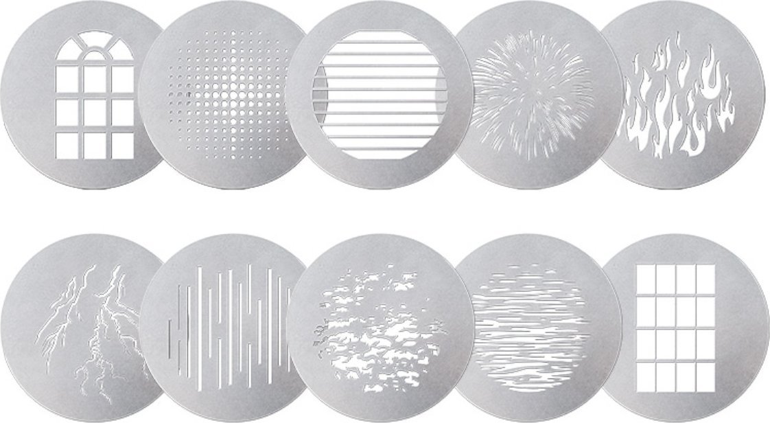 Set gobo Aputure Spotlight Mount, 10 copë, madhësia B