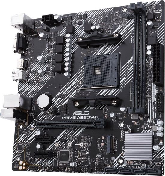 Pllakë amë Asus PRIME A520M-K, AMD AM4, mATX, e zezë