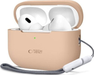 Mbështjellës silikoni Tech-Protect për Apple AirPods Pro 1 2, me varëse, Caffe Latte