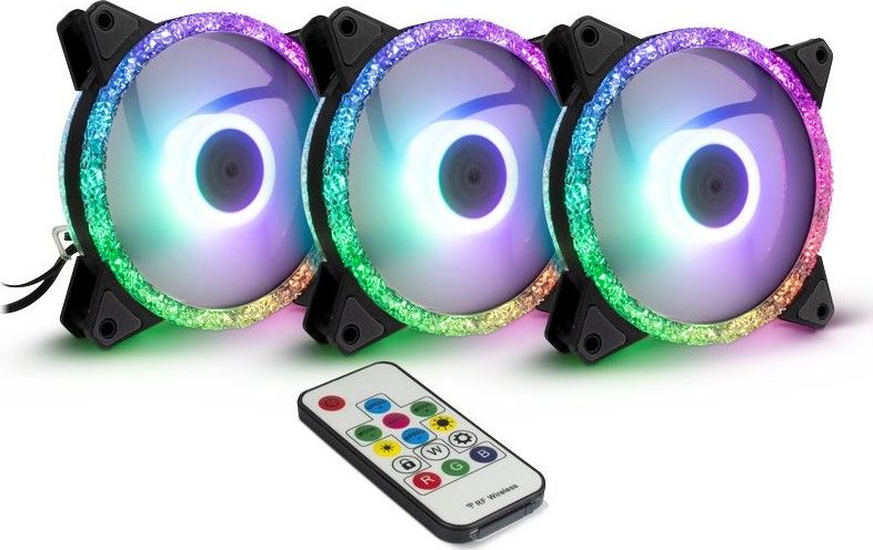 Set flladash Argus RS-07, 3x 120mm RGB, me hub, i zi