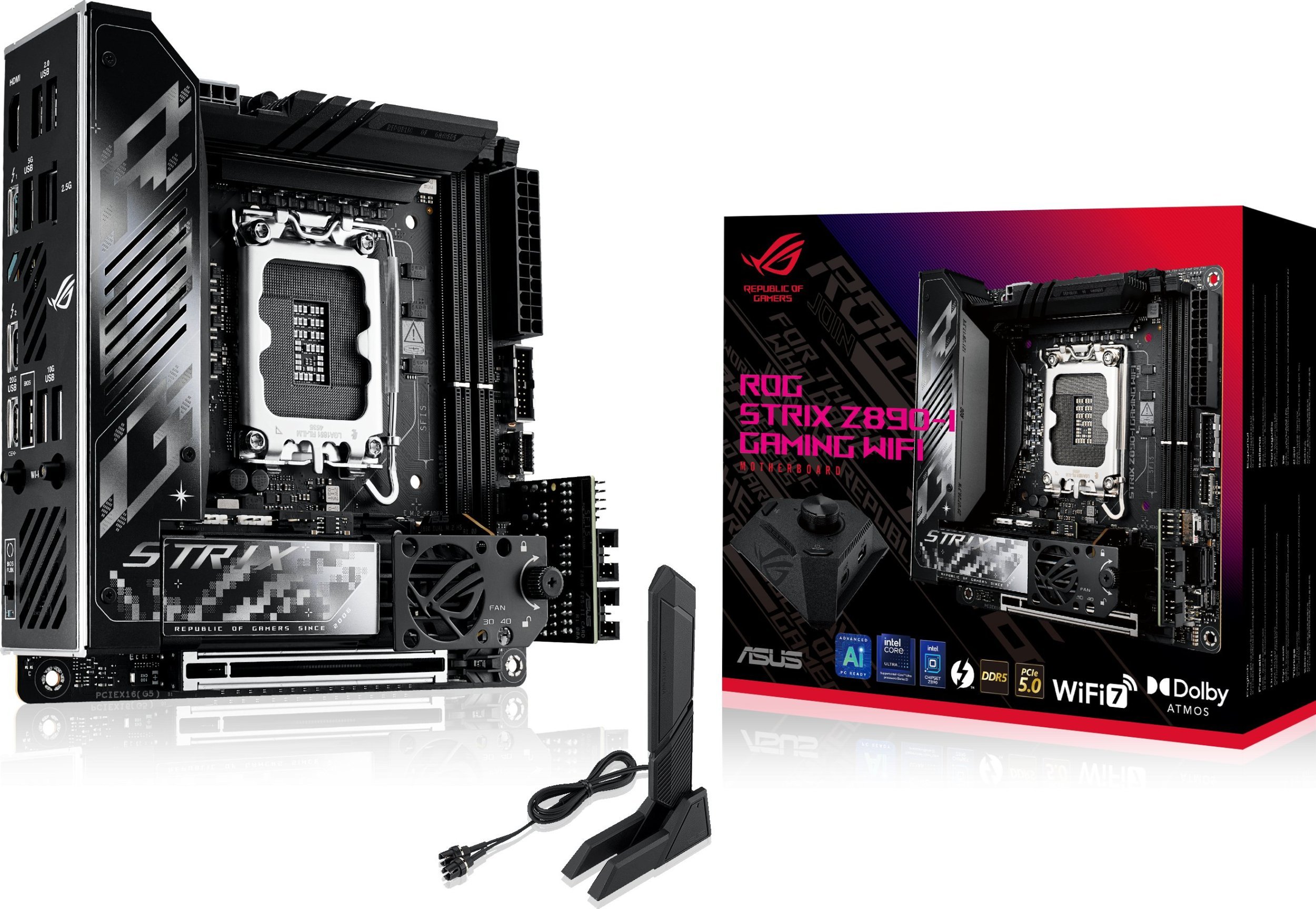 Motherboard ASUS ROG STRIX Z890 I GAMING WIFI, Intel Z890, Mini ITX, me WiFi