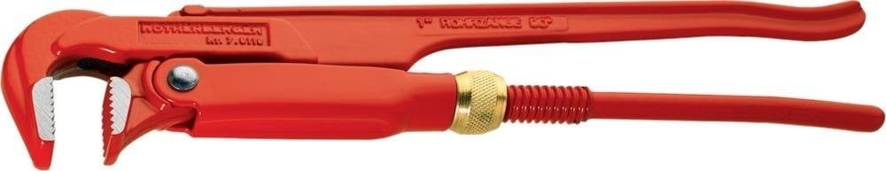 Çelës tuba Rothenberger Pipe Wrench 90°, 2", profesional, i kuq