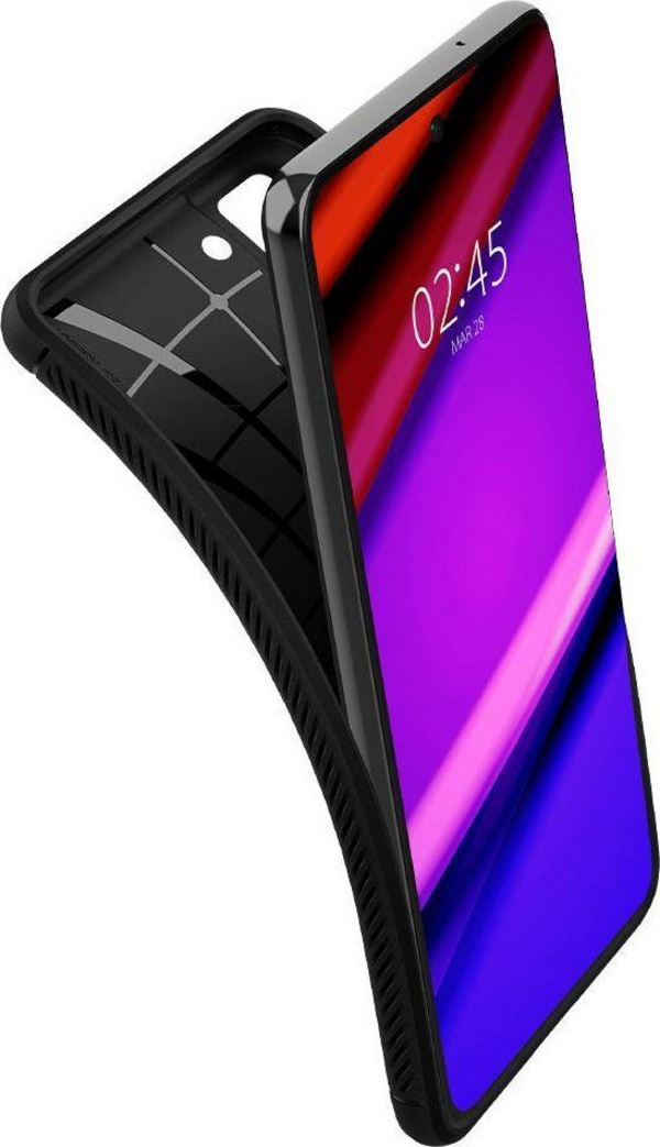 Mbrojtëse për celular Samsung Galaxy S21 FE 5G Spigen Rugged Armor, e zezë