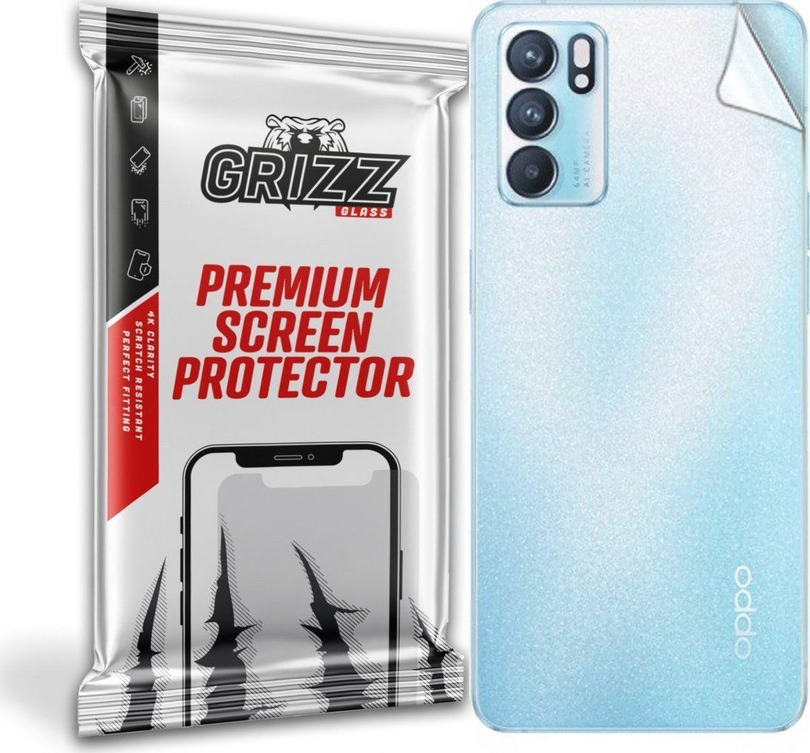 Folje mbrojtëse për pjesën e pasme GrizzGlass për Oppo Reno 6 5G, SatinSkin, transparente
