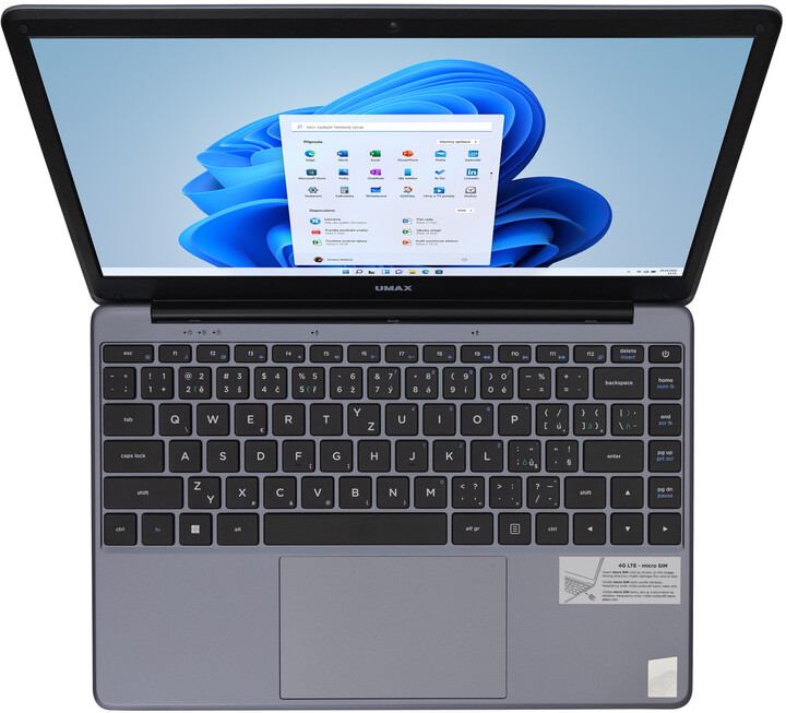 Laptop UMAX VisionBook 14WQ LTE, 14.1 ", Qualcomm Kryo 468, 4GB RAM, 128GB eMM, Qualcomm Adreno 618, gri