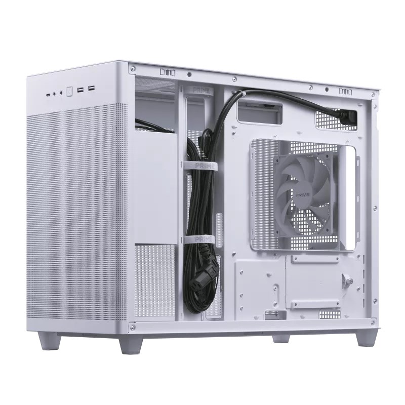 Kuti kompjuterike Asus Prime AP201 Tempered Glass, micro ATX, xham i temperuar, e zezë