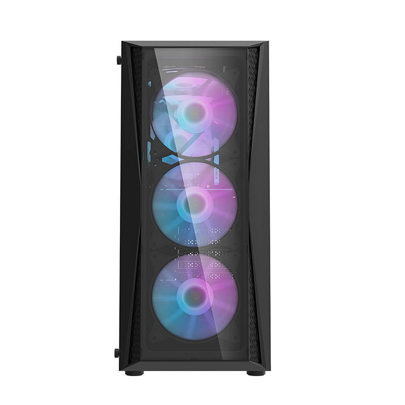 Kutia kompjuterike Darkflash DK352 Plus, Middle Tower, 4 ventilatorë RGB, e zezë