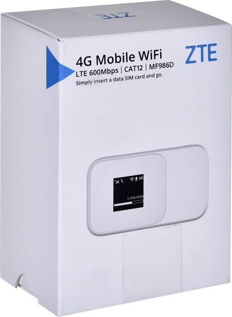 Router mobil ZTE MF986D, 4G LTE, ekran 1.44", i bardhë