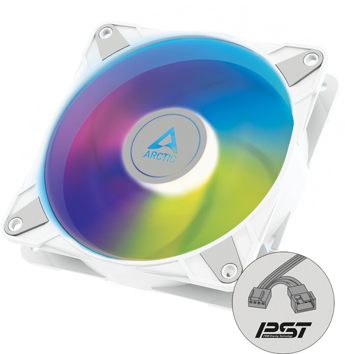 Ventilator Arctic P14 PWM PST A-RGB, 140mm, i bardhë