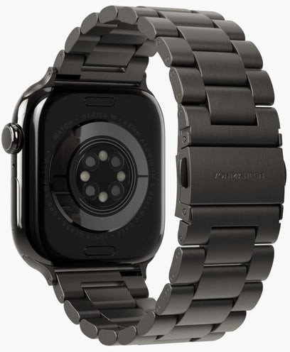 Rrip ore Vonmählen Link Bracelet 2 për Apple Watch 40/41mm, çelik inox 316L, mekanizëm butterfly, gri granite