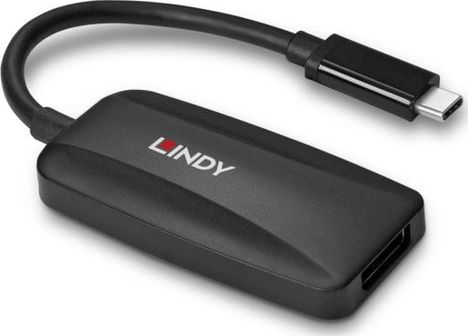 USB адаптер Lindy 43337, USB-C во DisplayPort, 8K, црн