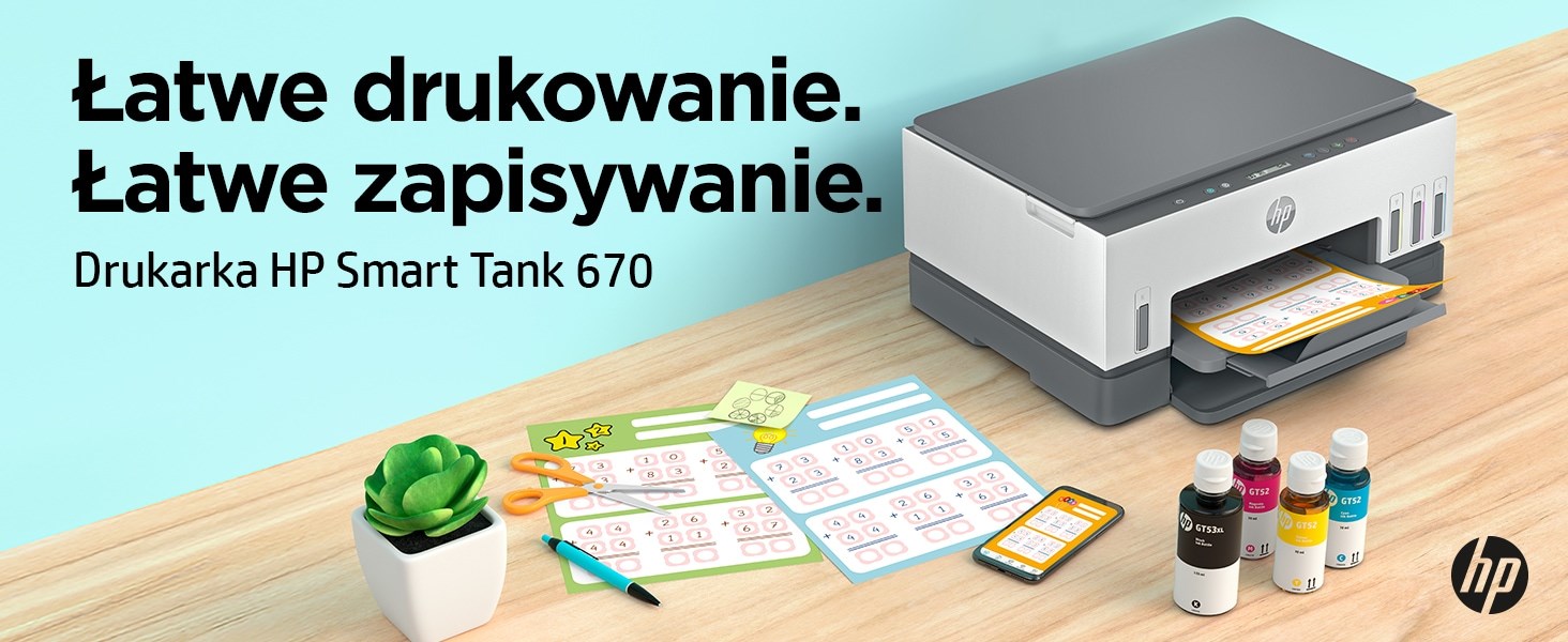 Printer multifunksional HP Smart Tank 670, inkjet, WiFi, i bardhë
