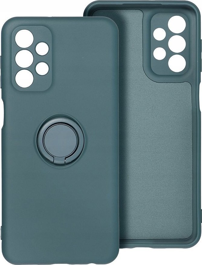 Maskë silikoni me unazë për telefon Samsung S24 FE, rezistente ndaj goditjeve, e gjelbër