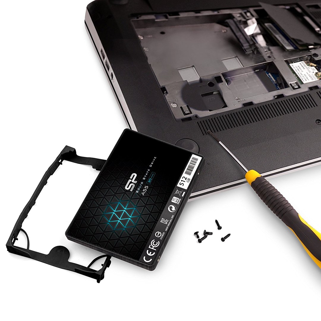 SSD Silicon Power A55, 512GB, SATA III, 2.5", e zezë