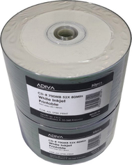 Disqe CD R Adiva, 700MB, 52x, 50 copë, të bardha të printueshme