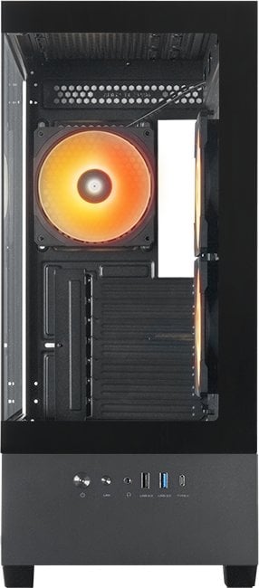 Kuti kompjuteri Chieftec GT-01B-OP MIDI Tower, xham i temperuar, ATX mATX Mini ITX, e zezë