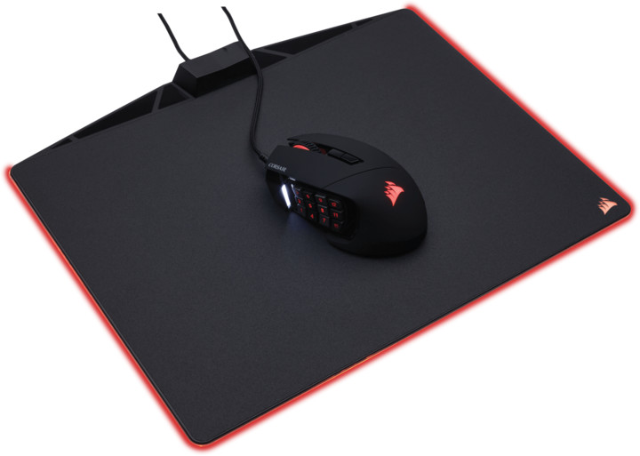 Mauspad CORSAIR Gaming MM800 RGB me drita anësore LED, i zi