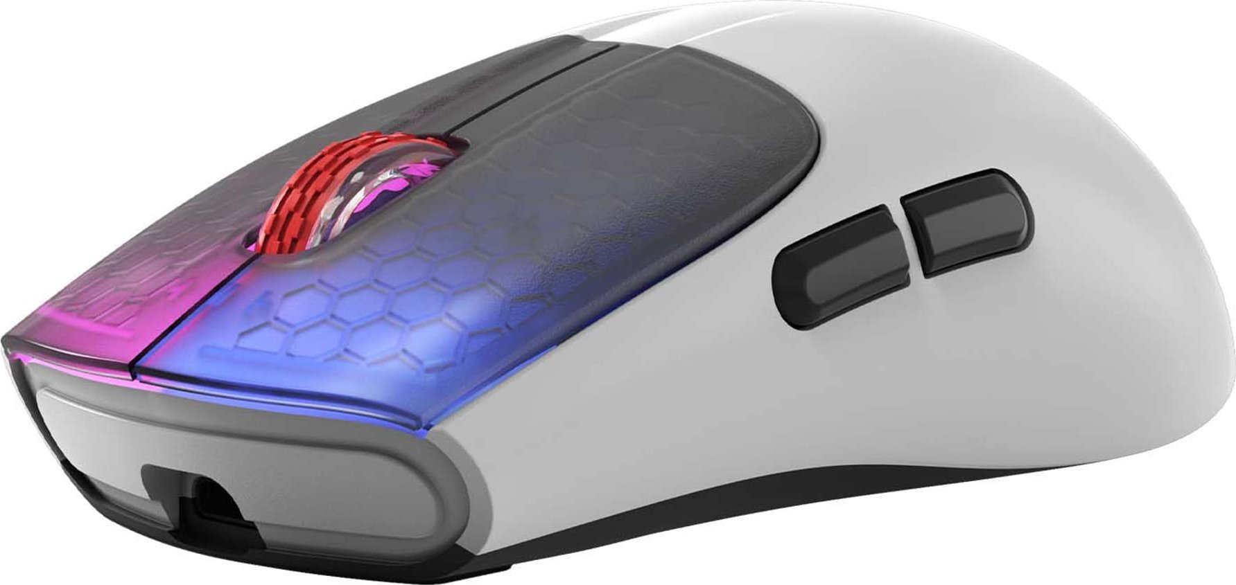 Maus gaming wireless Marvo MONKA G966W, 10000 DPI, RGB, i bardhë