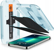 Xham mbrojtës Spigen Glass tR EZ Fit HD Privacy, për iPhone 15 Plus, 1 copë, transparent