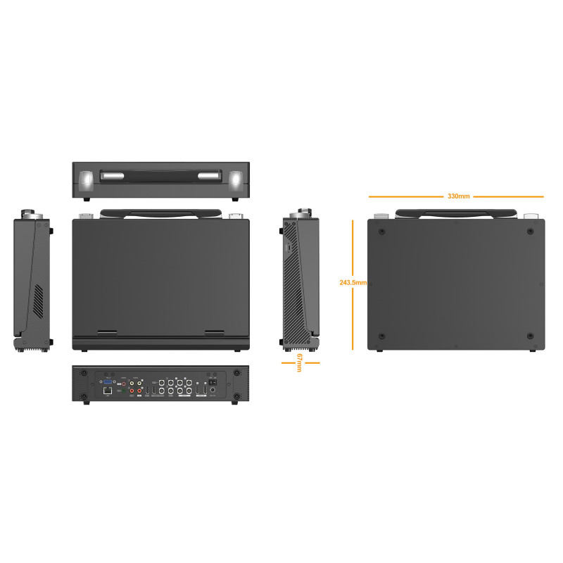 AVMATRIX Portable 6-Ch SDI/HDMI 13.3" Streaming Switcher