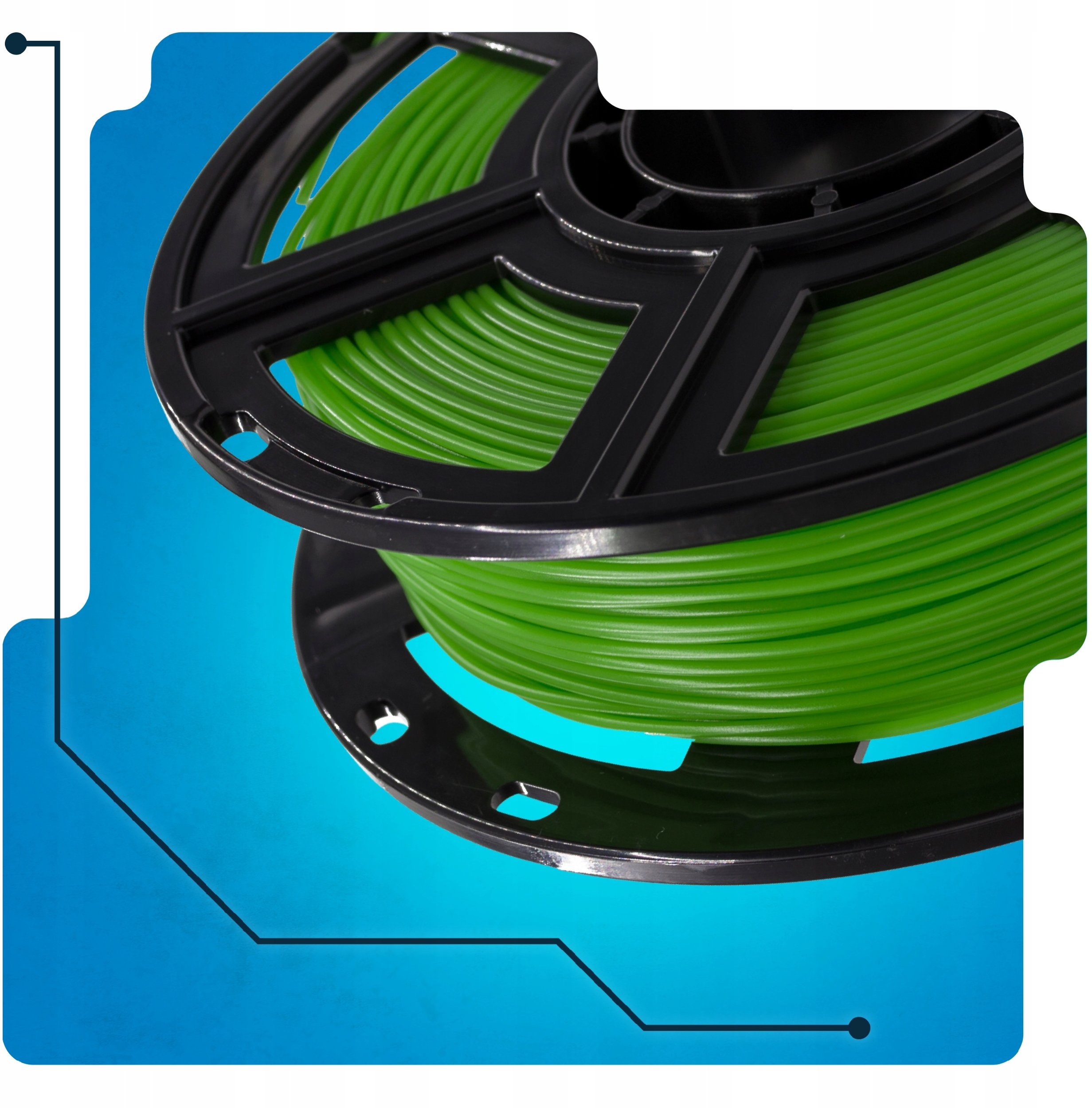 Filament 3D Flashforge PLA, 1.75mm, 0.5kg, i gjelbër