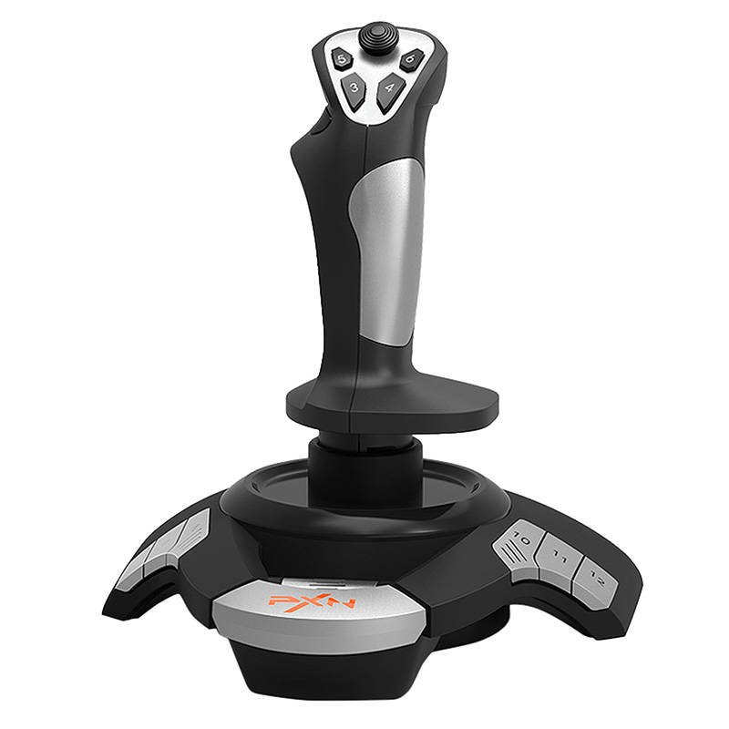 Joystick lojërash PXN F16, me vibrim, për PC, i zi