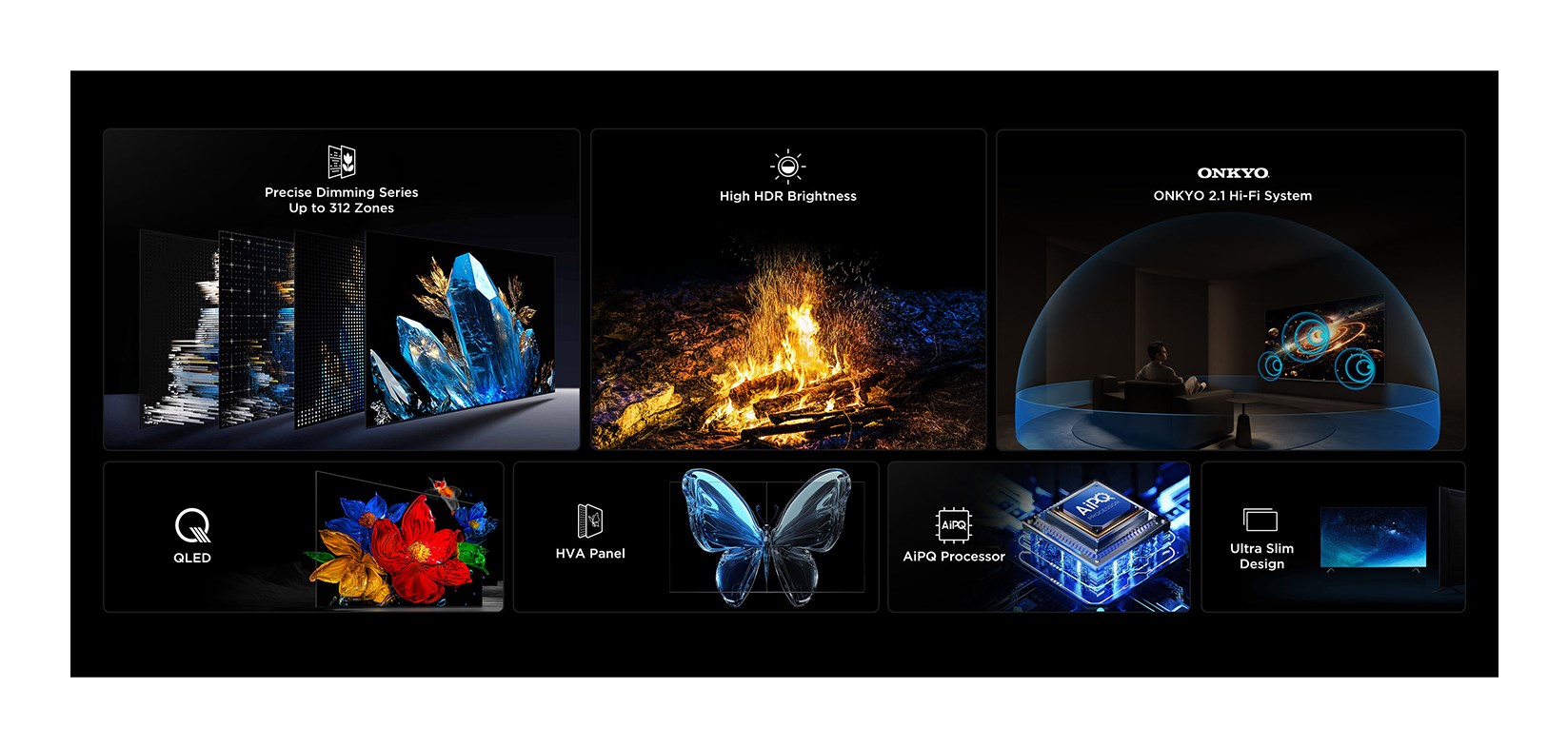 Televizor TCL 98Q6C, 98", Mini LED 4K, Smart Google TV, i zi